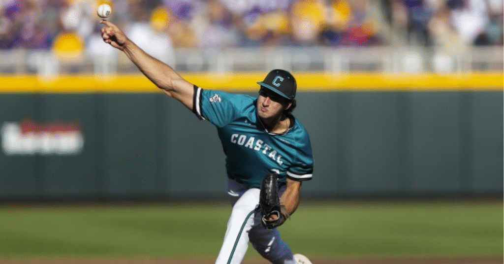 LSU vs Coastal Carolina pitching CWS Game