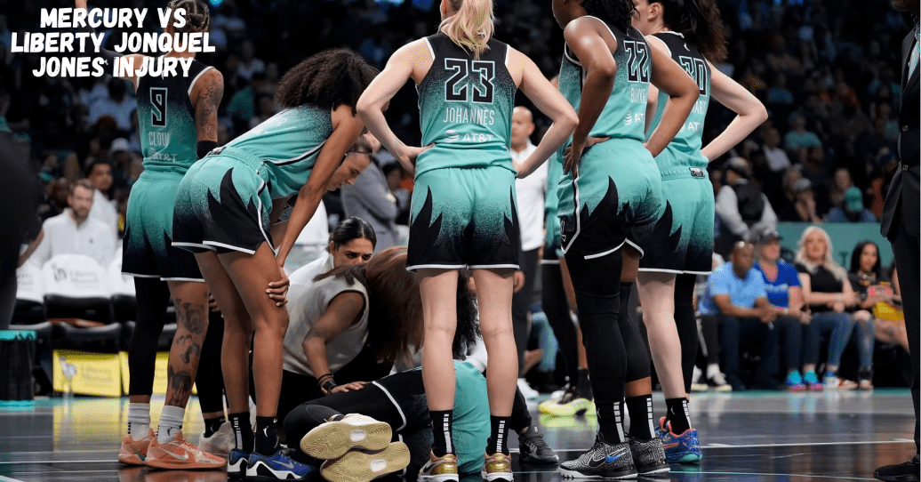 Mercury vs Liberty Jonquel Jones injury