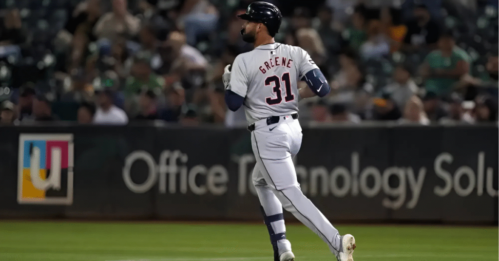 Athletics vs Tigers Riley Greene