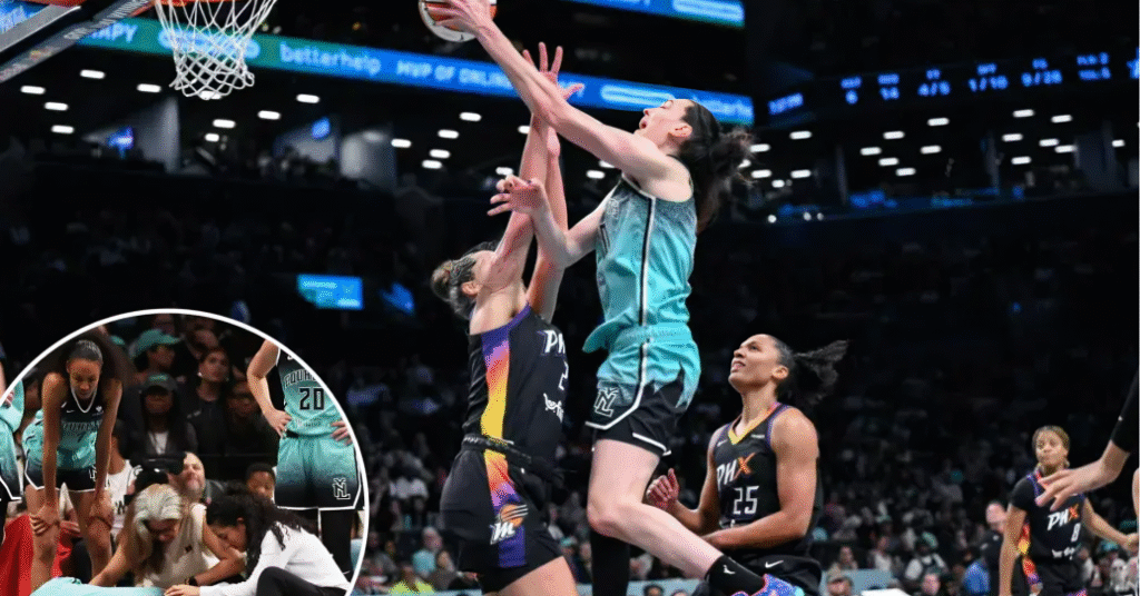 Mercury vs Liberty Jonquel Jones injury