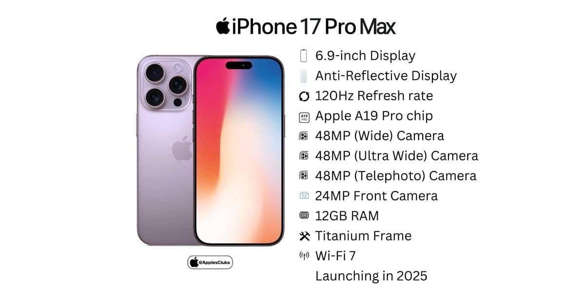 iPhone 17 Pro Max features